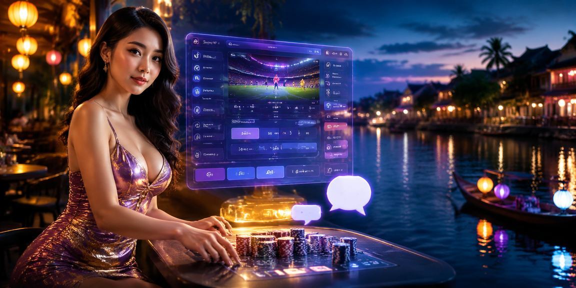 Người dùng Hội An mở ứng dụng casino trên điện thoại trong quán cà phê